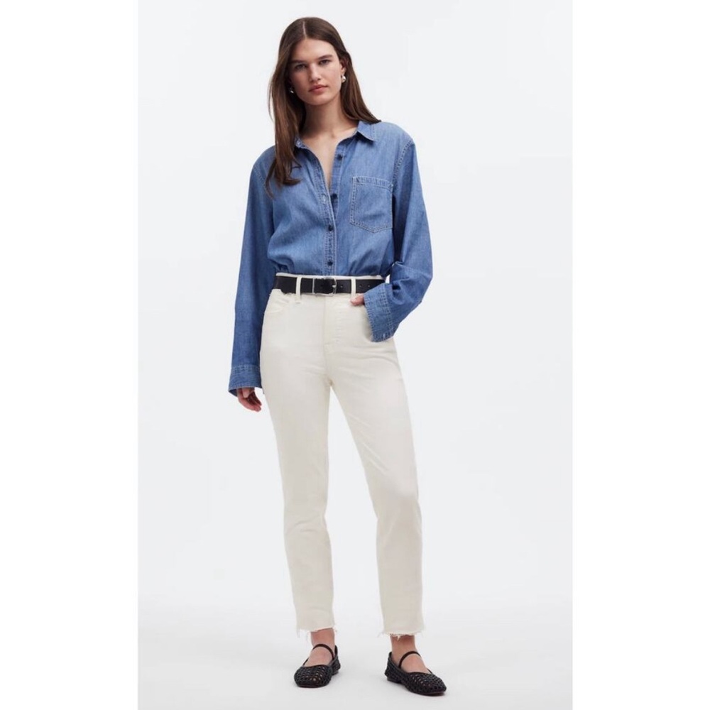 Madewell The Perfect Vintage Jean in Tile White Size 27 $128